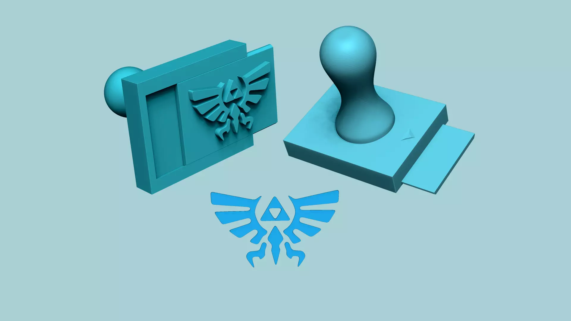 Stamp 102 - Zelda Icon - Fondant Decoration Maker Toy 3D print model_0