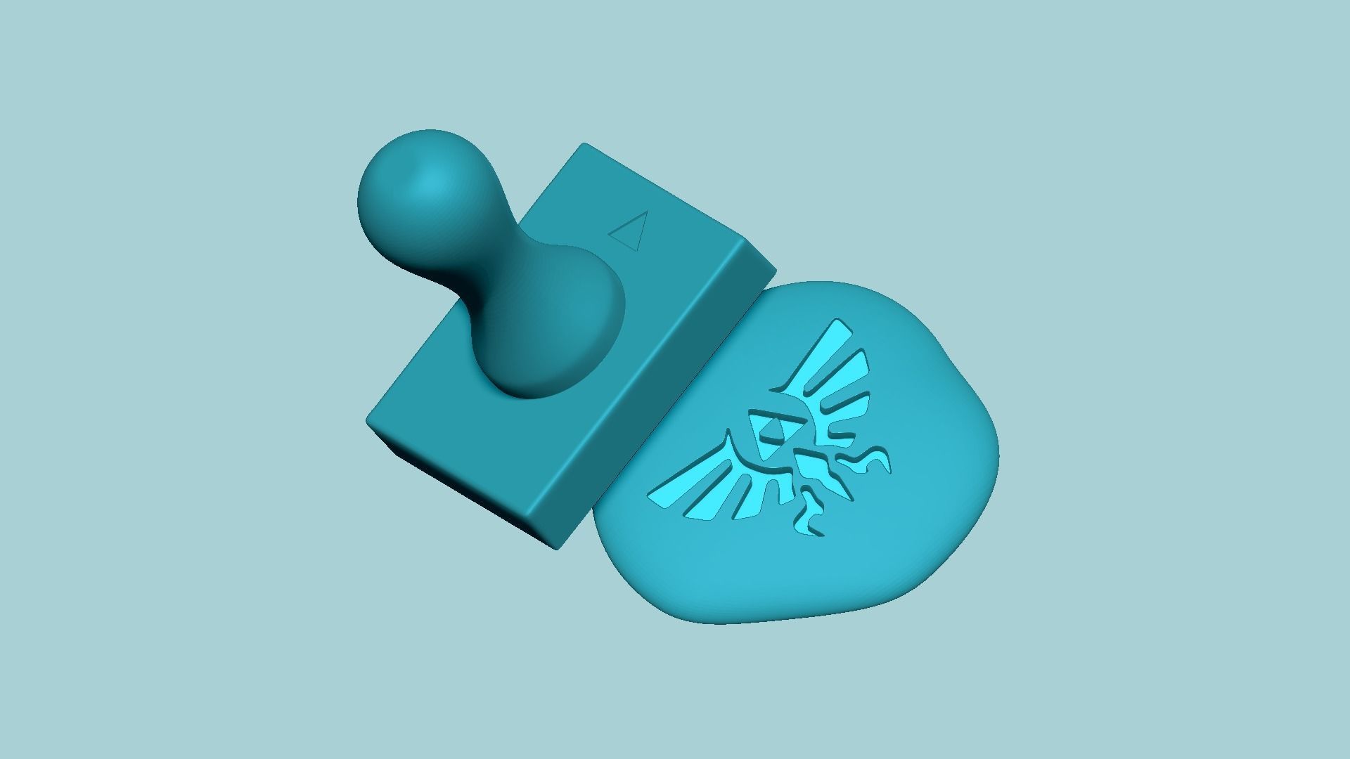 Stamp 102 - Zelda Icon - Fondant Decoration Maker Toy 3D print model_6