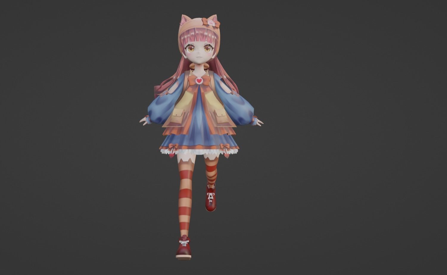 Anime Character - Unique 22 3D model_9
