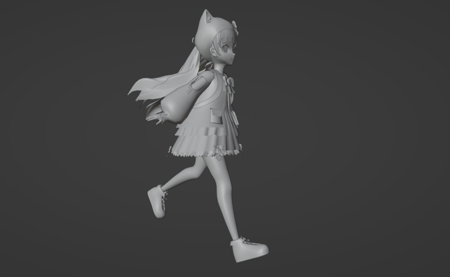 Anime Character - Unique 22 3D model_12
