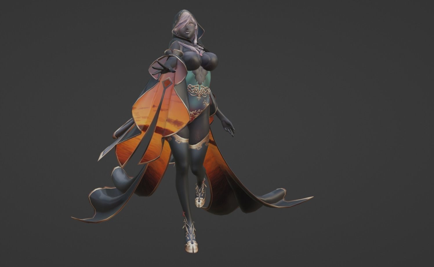 Anime Character - Unique 23 3D model_9