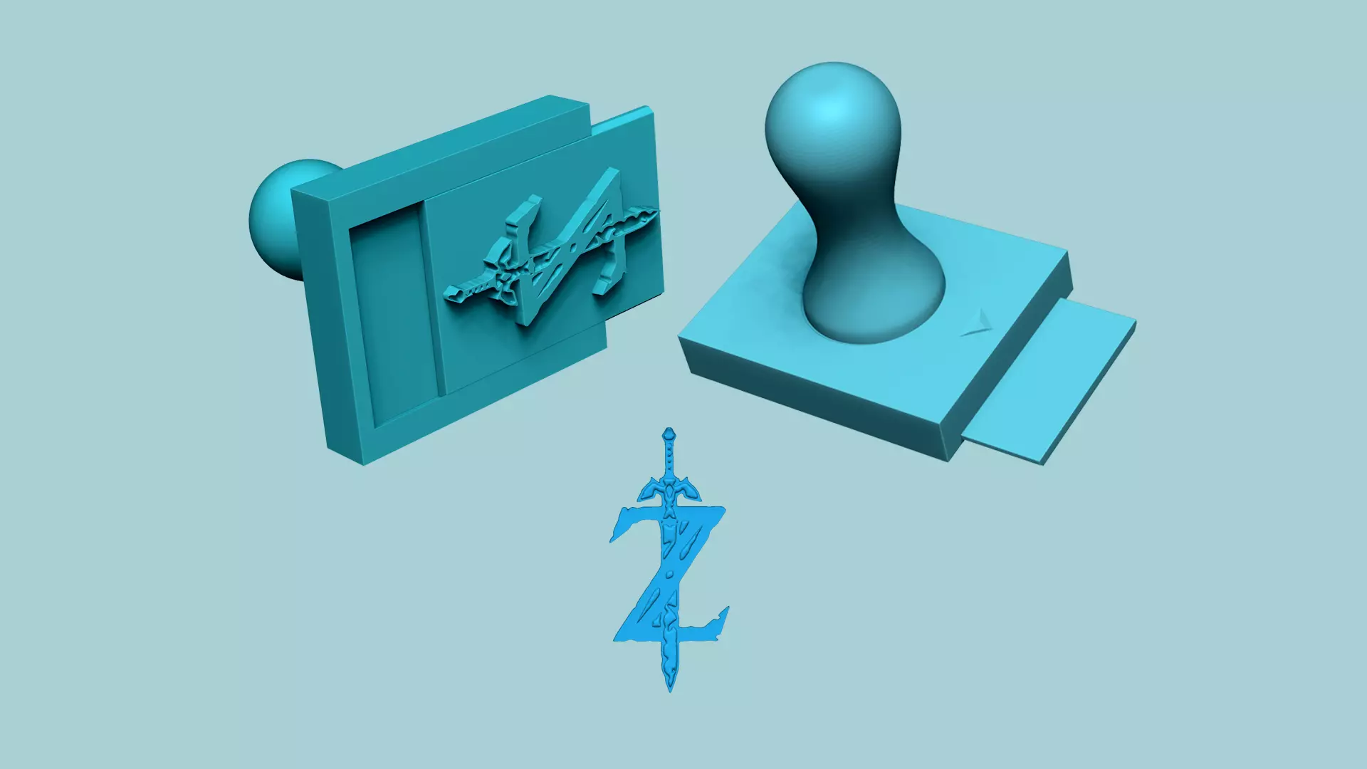 Stamp 105 - Zelda Logo New - Fondant Decoration Maker Toy 3D print model