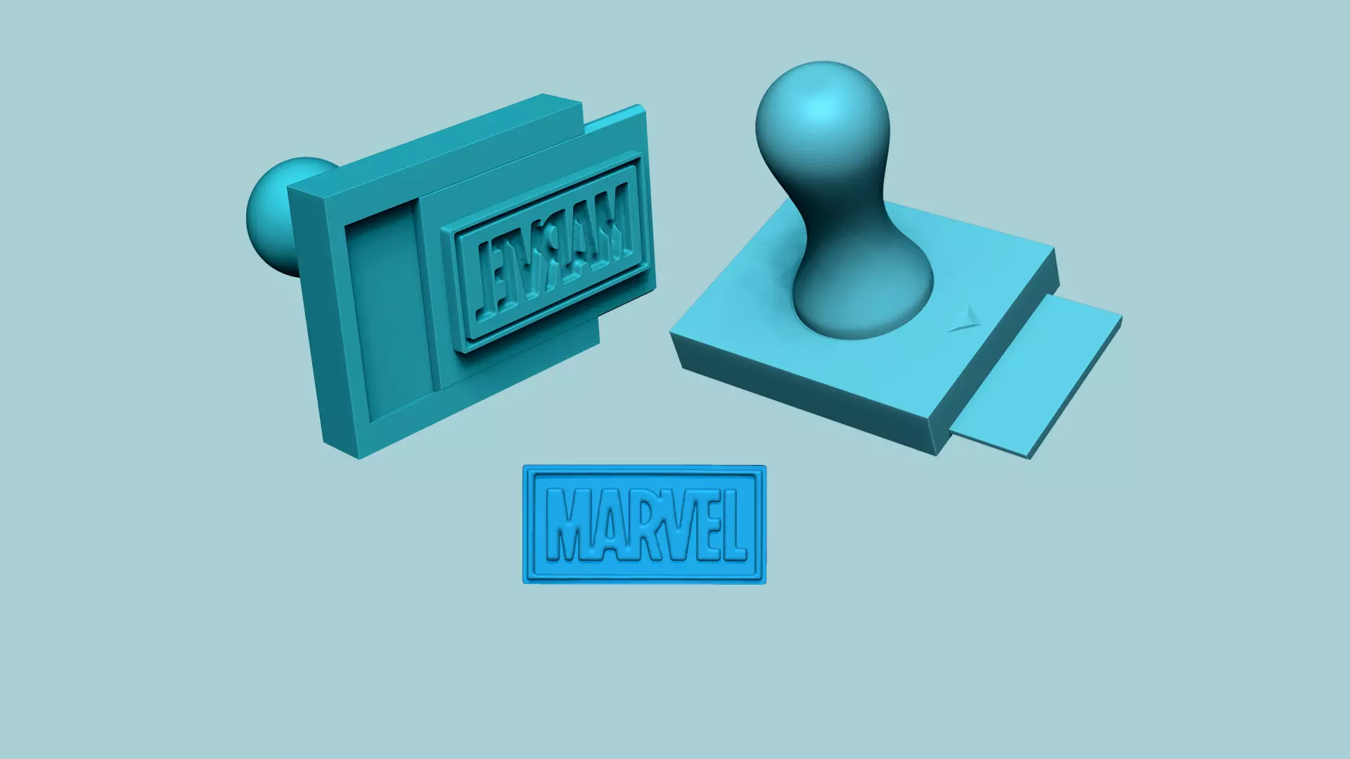 Stamp 106 - Marvel Logo - Fondant Decoration Maker Toy 3D print model