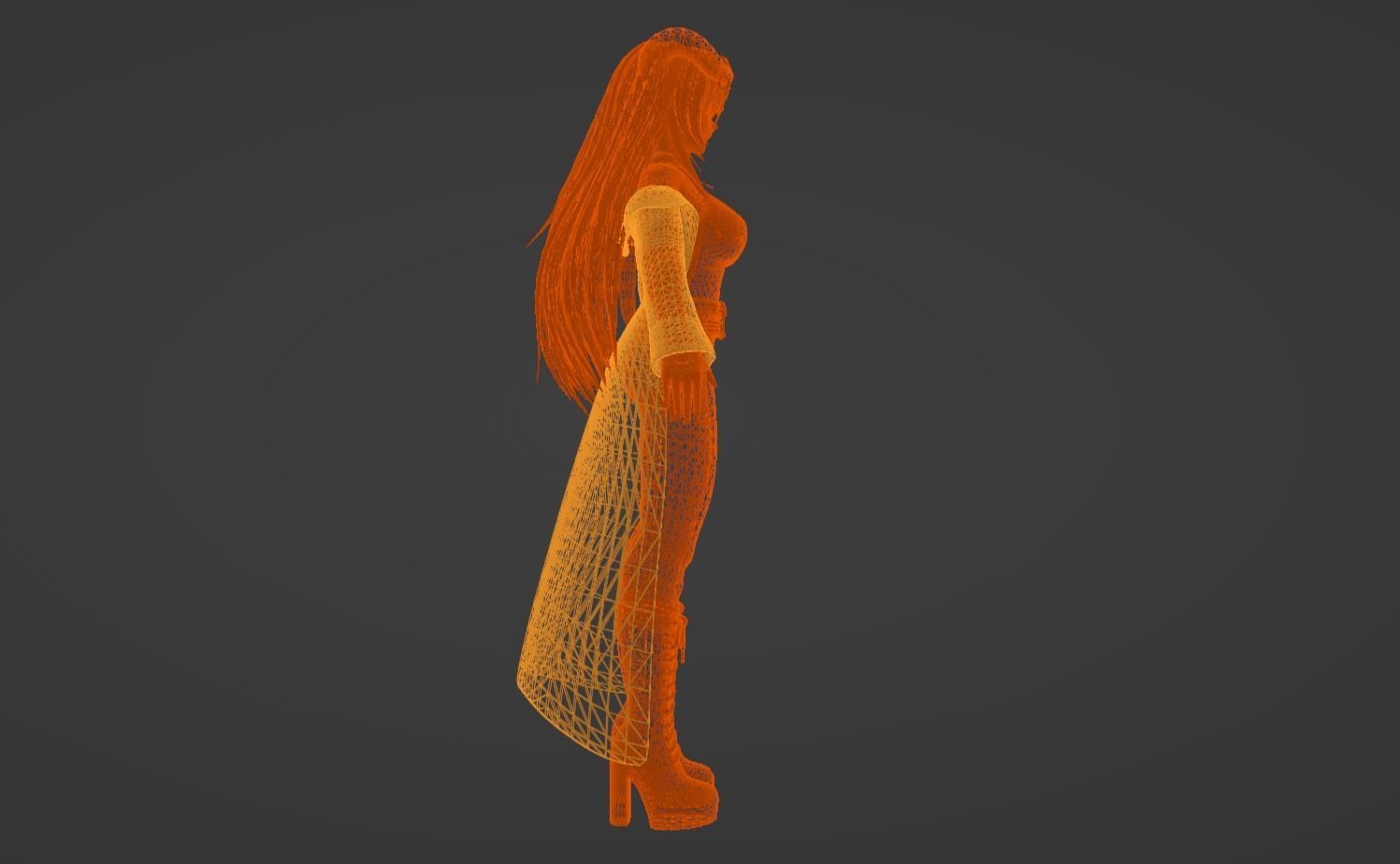 Anime Character - Unique 24 3D model_13