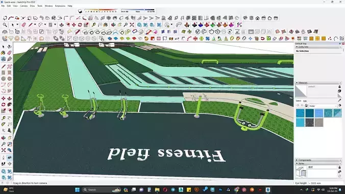 Sports area park 3d model