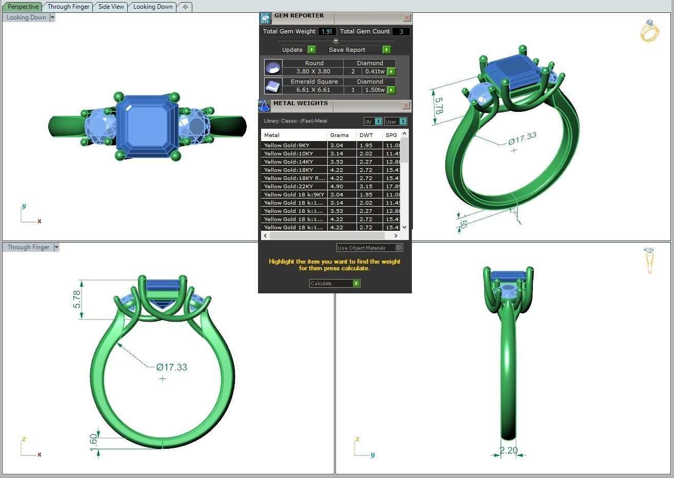 Engagement ring Kelly ascher 3D print model_2
