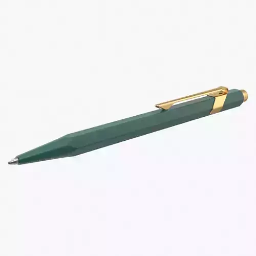 Ballpoint Pen Rolex Caran dAche Gold Green