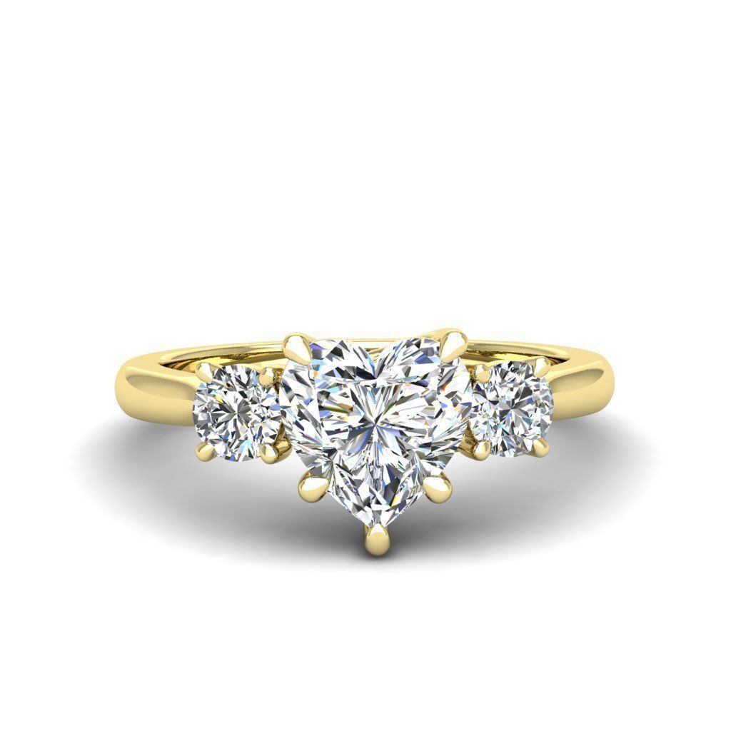 Engagement ring Kelly heart  3D print model_17