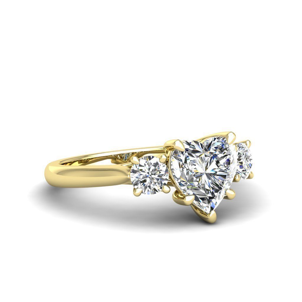 Engagement ring Kelly heart  3D print model_15