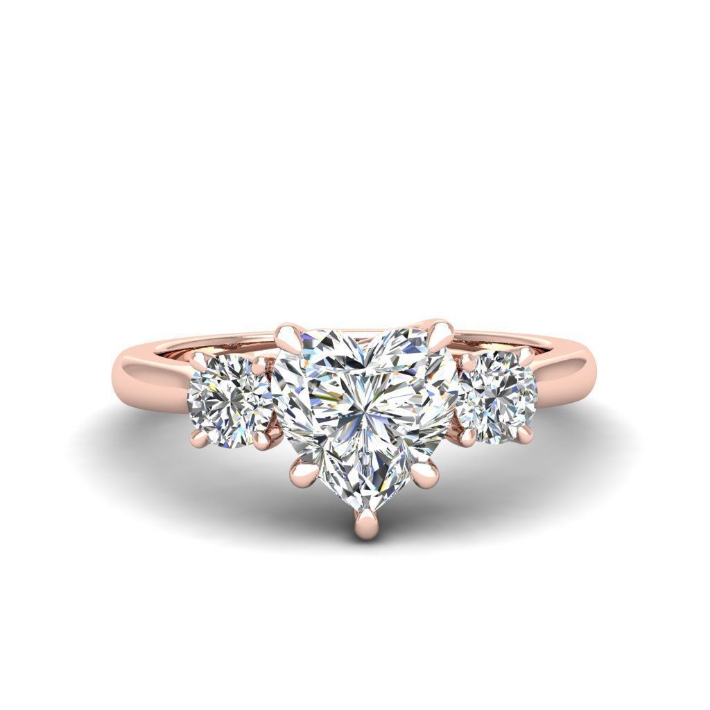 Engagement ring Kelly heart  3D print model_25