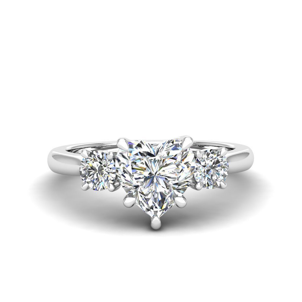 Engagement ring Kelly heart  3D print model_13
