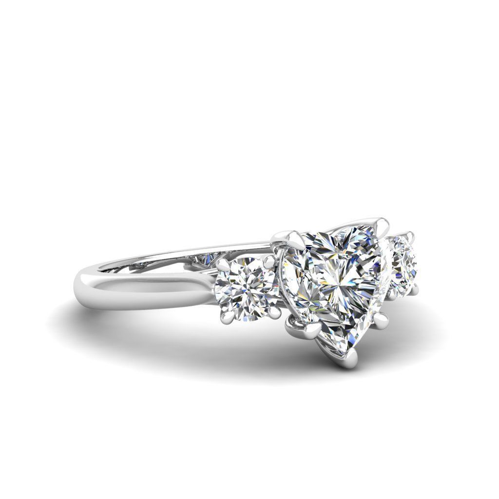 Engagement ring Kelly heart  3D print model_16