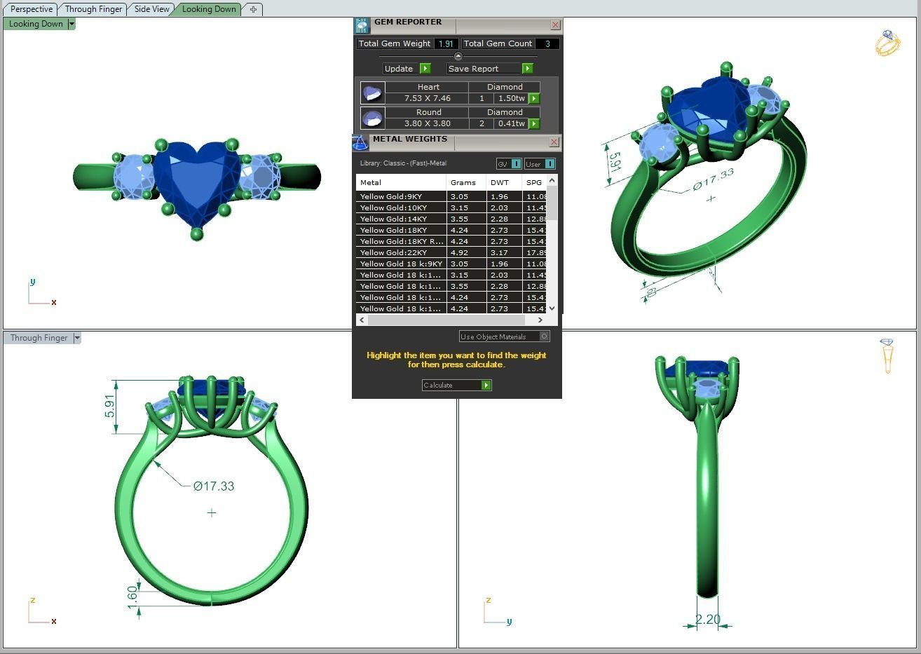 Engagement ring Kelly heart  3D print model_27