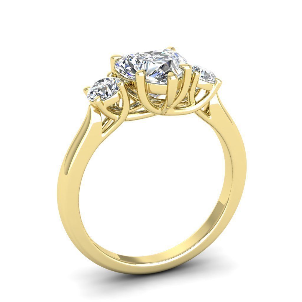 Engagement ring Kelly heart  3D print model_12