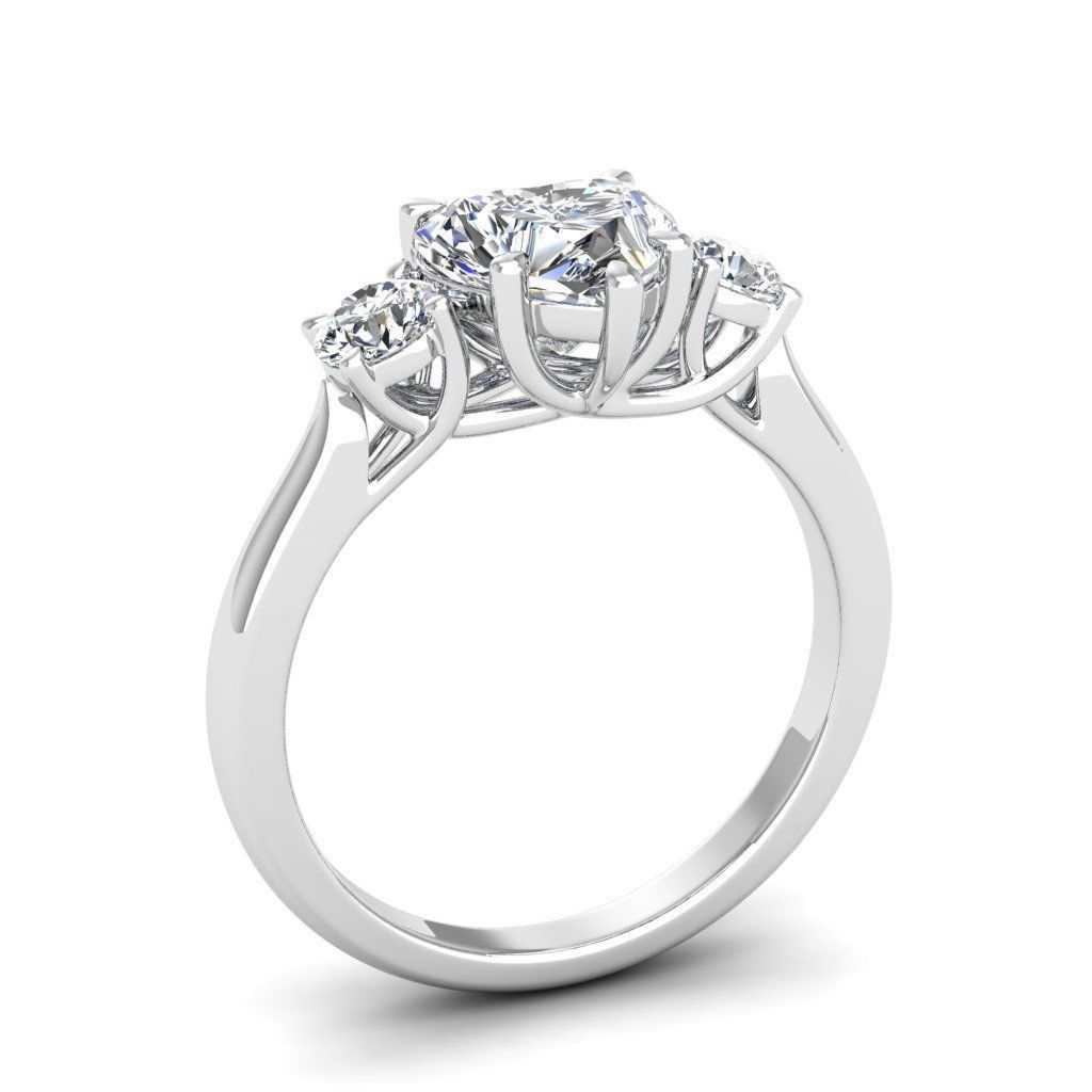 Engagement ring Kelly heart  3D print model_20