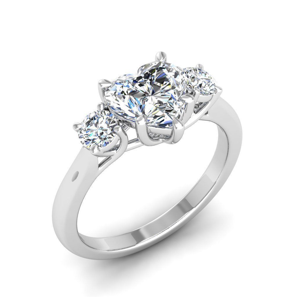 Engagement ring Kelly heart  3D print model_26