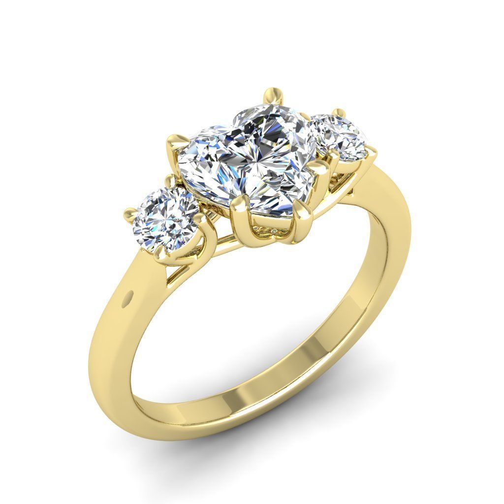 Engagement ring Kelly heart  3D print model_19