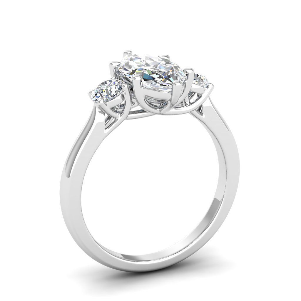 Engagement ring Kelly marquise 3D print model_11