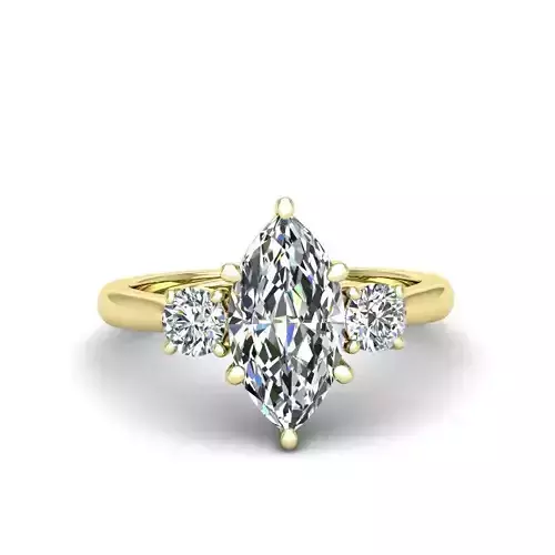 Engagement ring Kelly marquise 3D print model