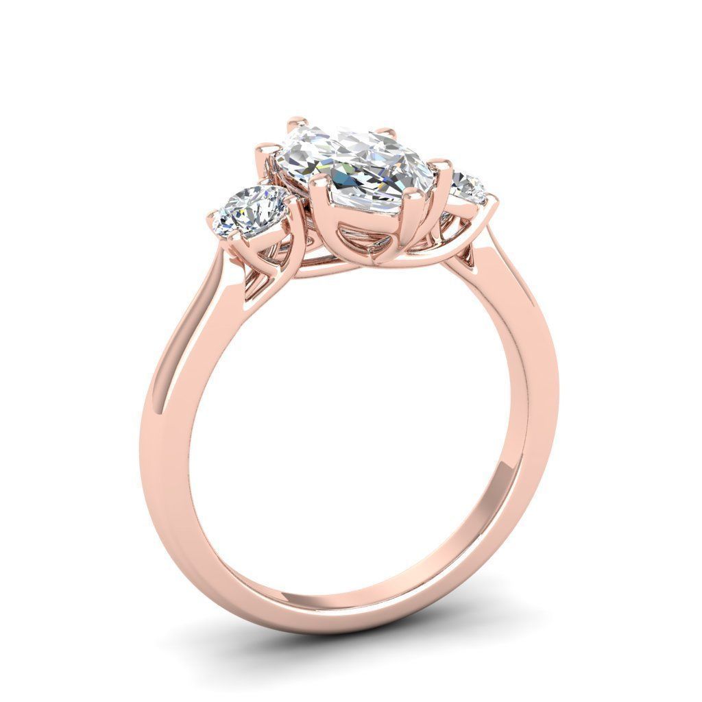 Engagement ring Kelly marquise 3D print model_7