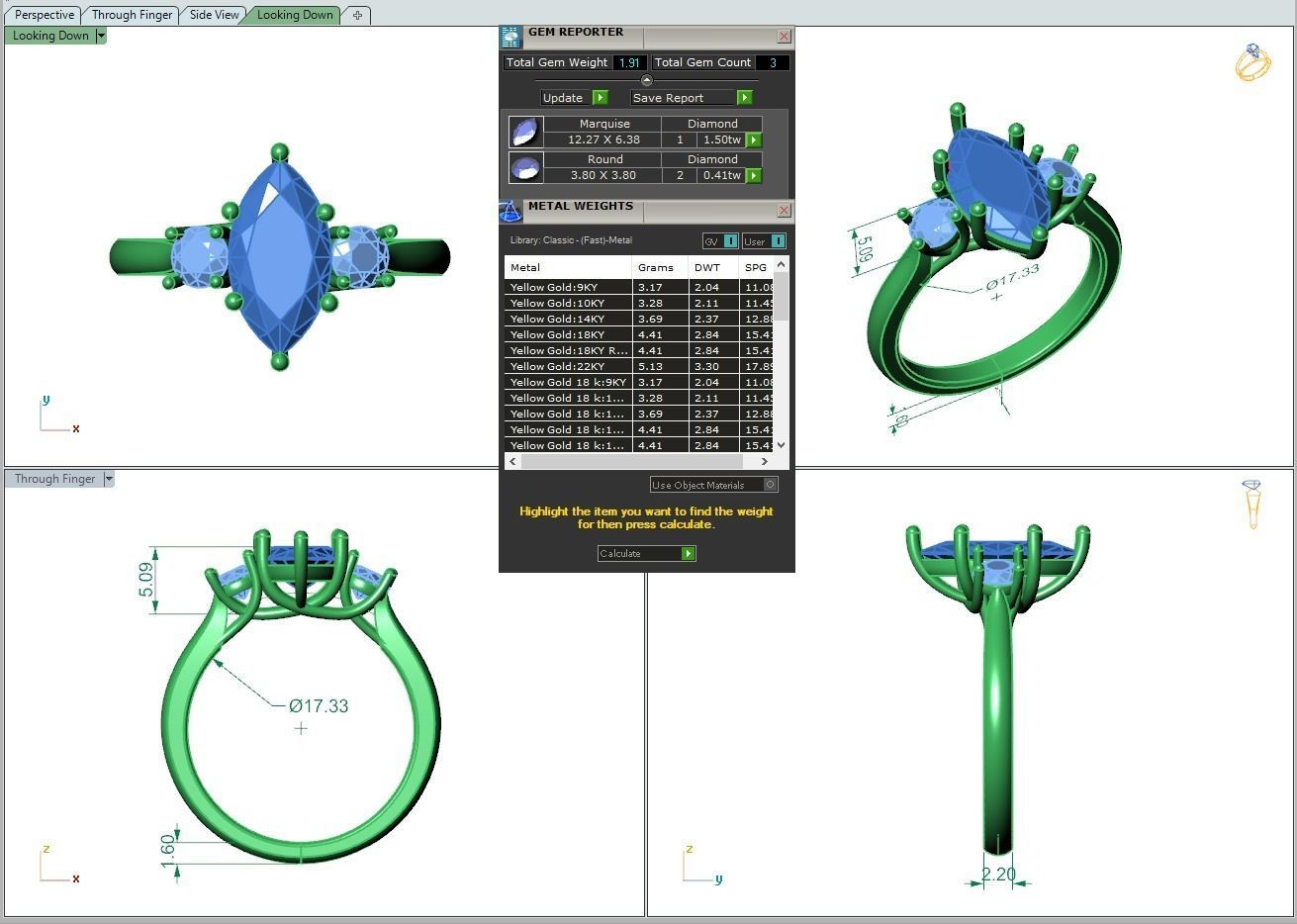 Engagement ring Kelly marquise 3D print model_25