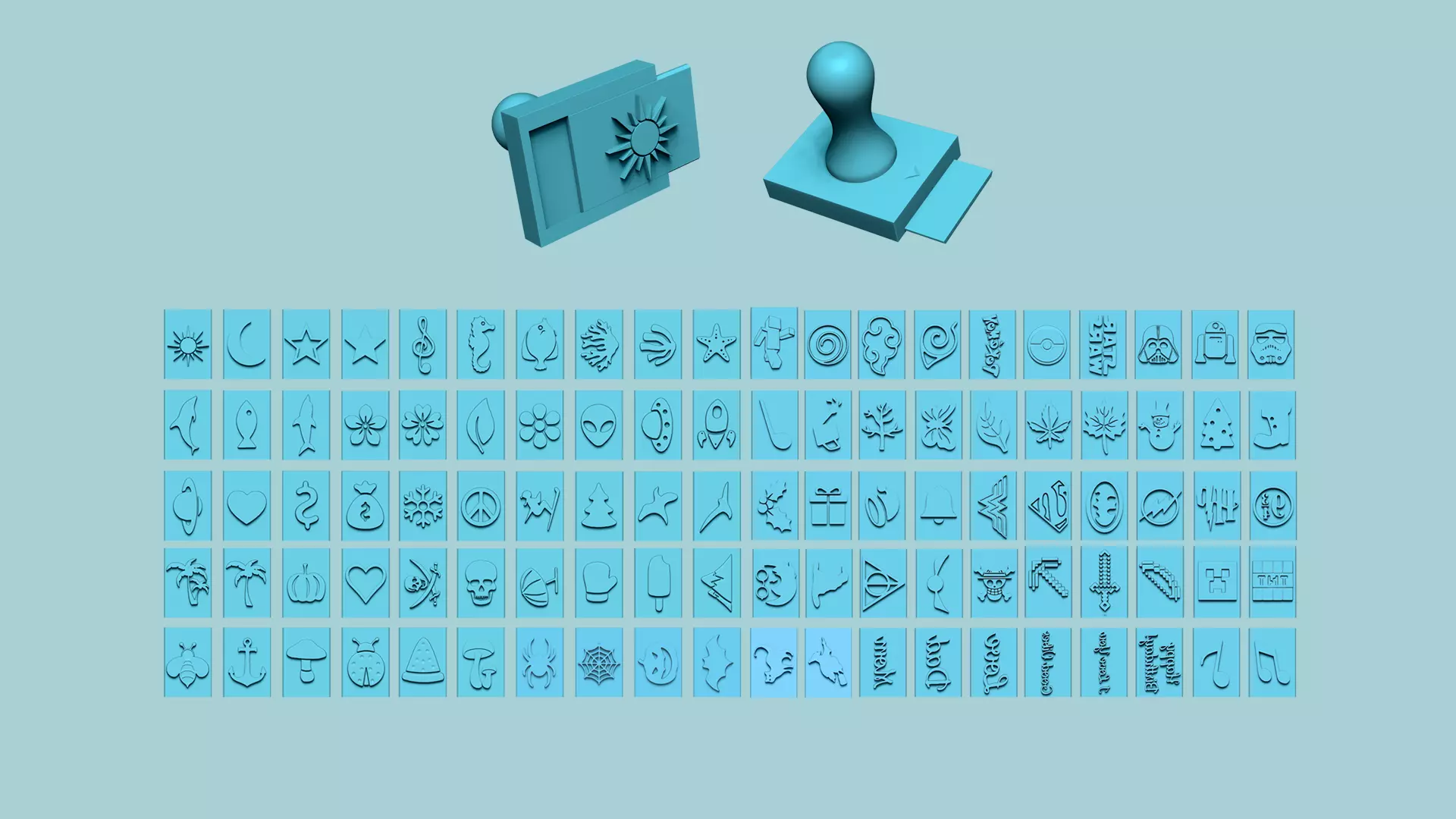 100 Changeable Stamps Collection - Decoration Maker Toy _0