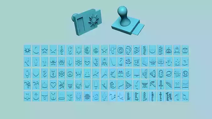 100 Changeable Stamps Collection - Decoration Maker Toy 