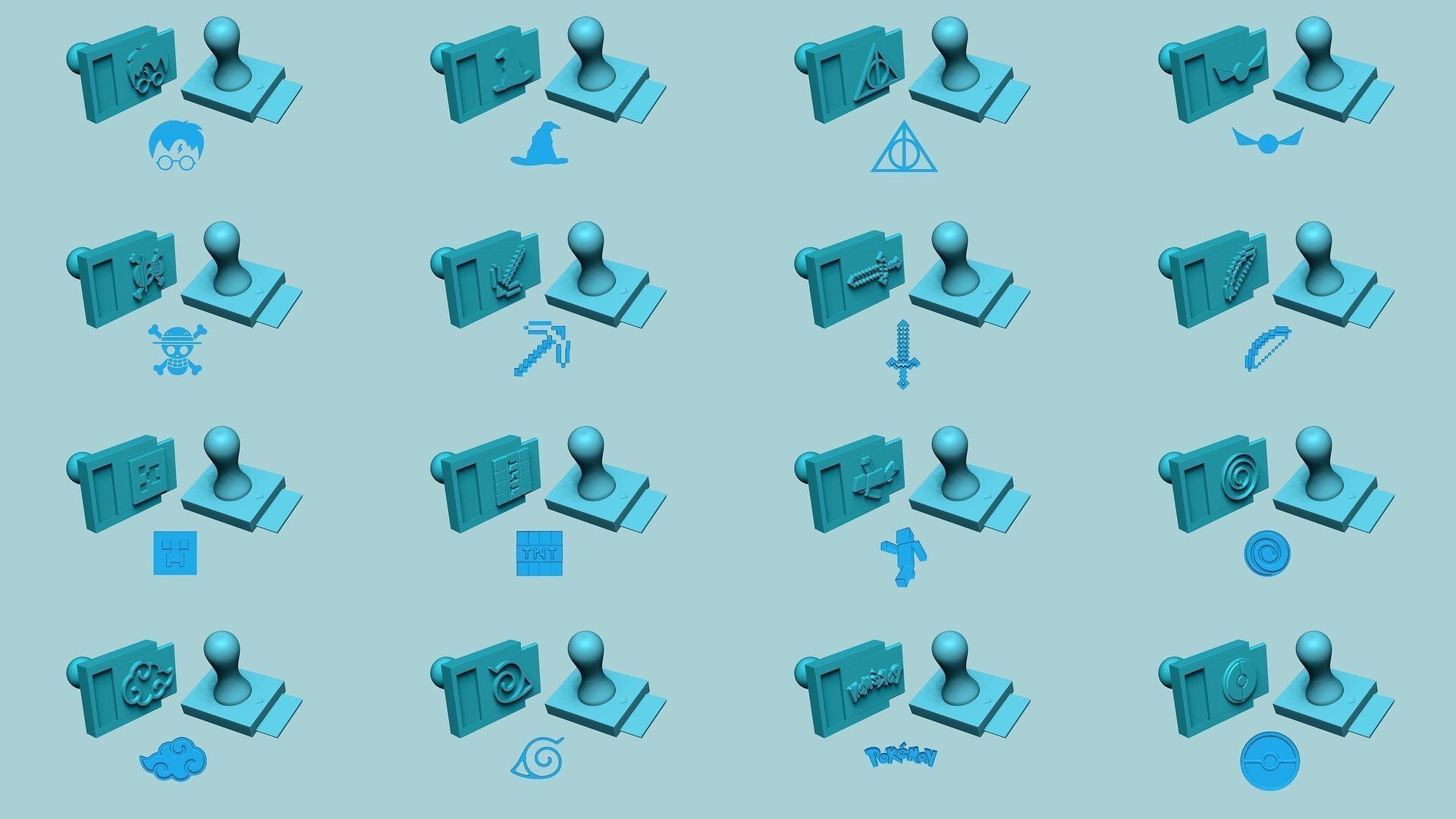 100 Changeable Stamps Collection - Decoration Maker Toy _17