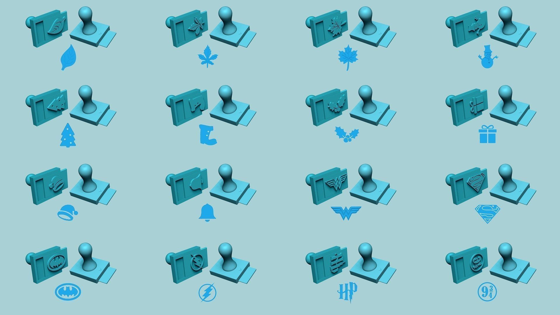 100 Changeable Stamps Collection - Decoration Maker Toy _15