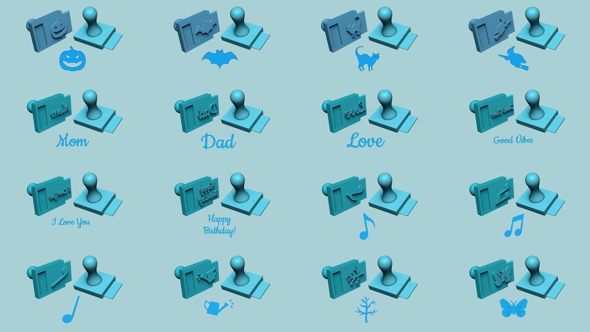 100 Changeable Stamps Collection - Decoration Maker Toy _13