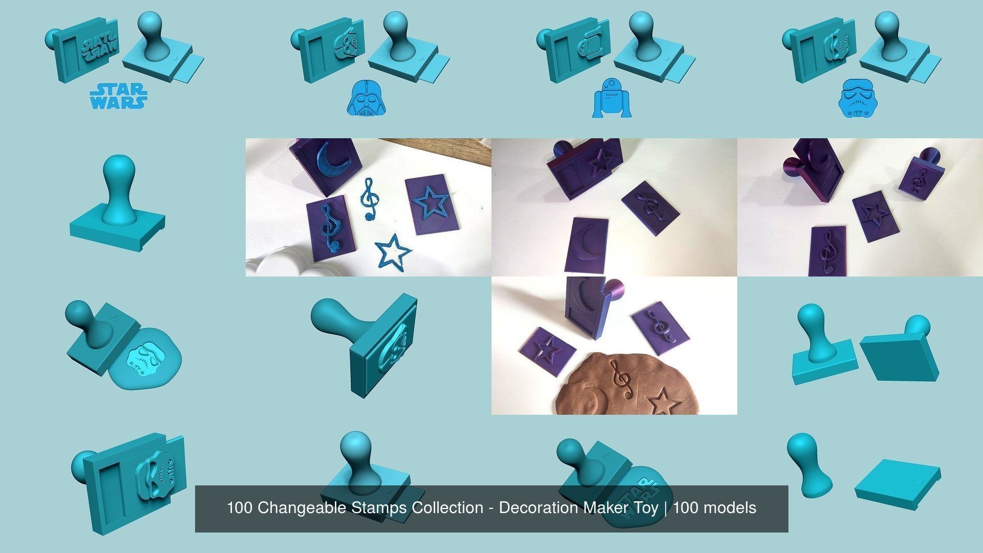 100 Changeable Stamps Collection - Decoration Maker Toy _18