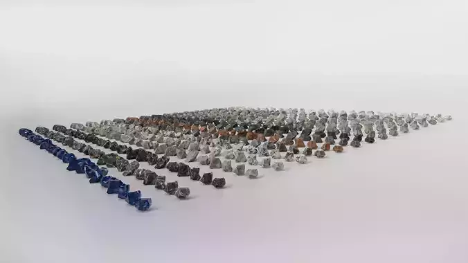 25 PCS Stone Pack in 18 Colors