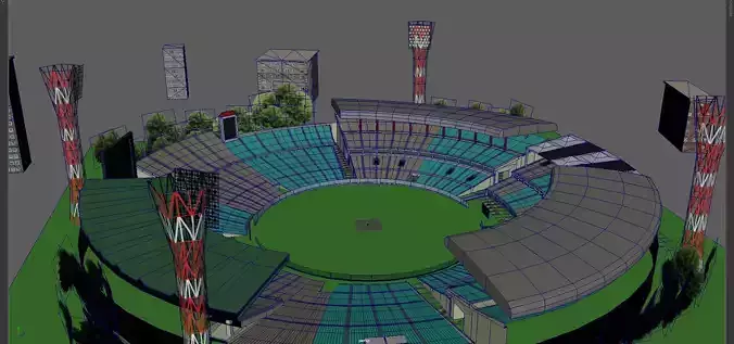 Eden Garden Stadium Low-poly 3D model