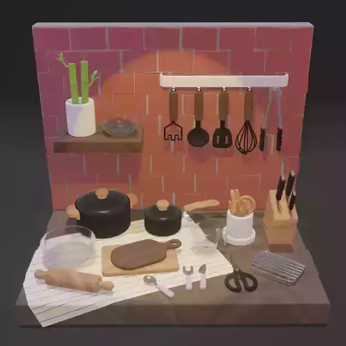 Kitchenware 3D model version 1