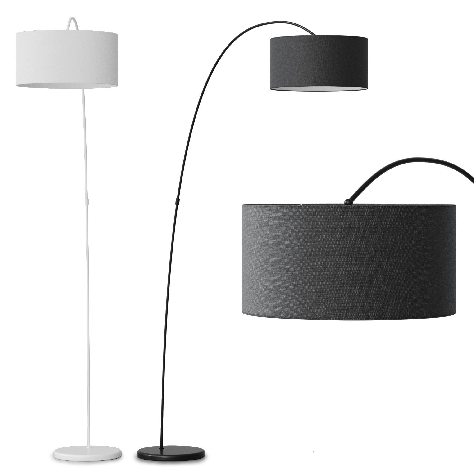 Floor lamp Faro Barcelona PAPUA 3D model_8