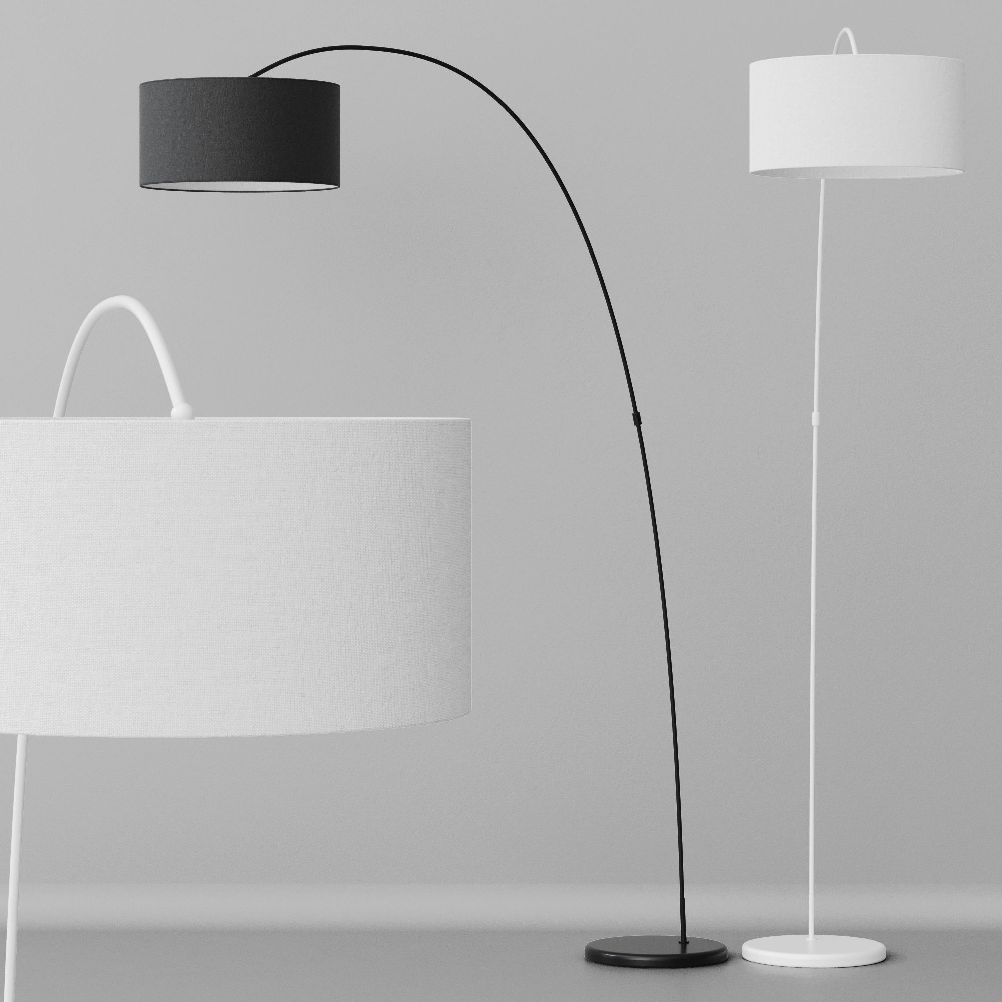 Floor lamp Faro Barcelona PAPUA 3D model_13