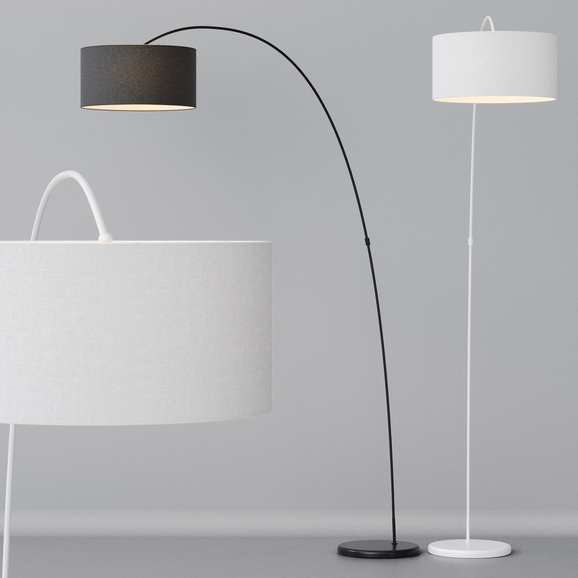 Floor lamp Faro Barcelona PAPUA 3D model_5