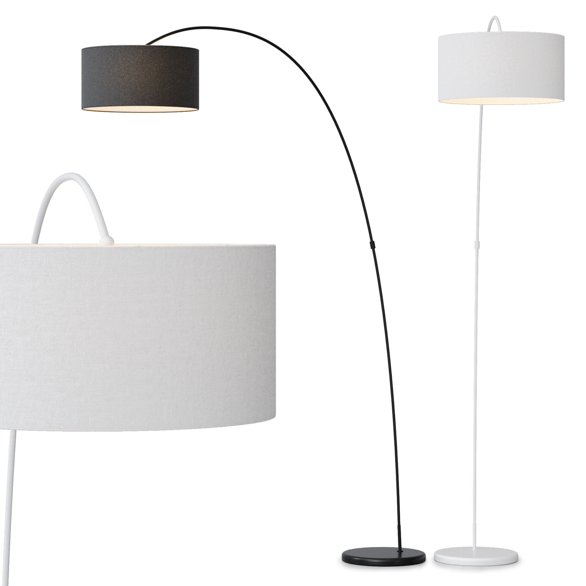 Floor lamp Faro Barcelona PAPUA 3D model_1