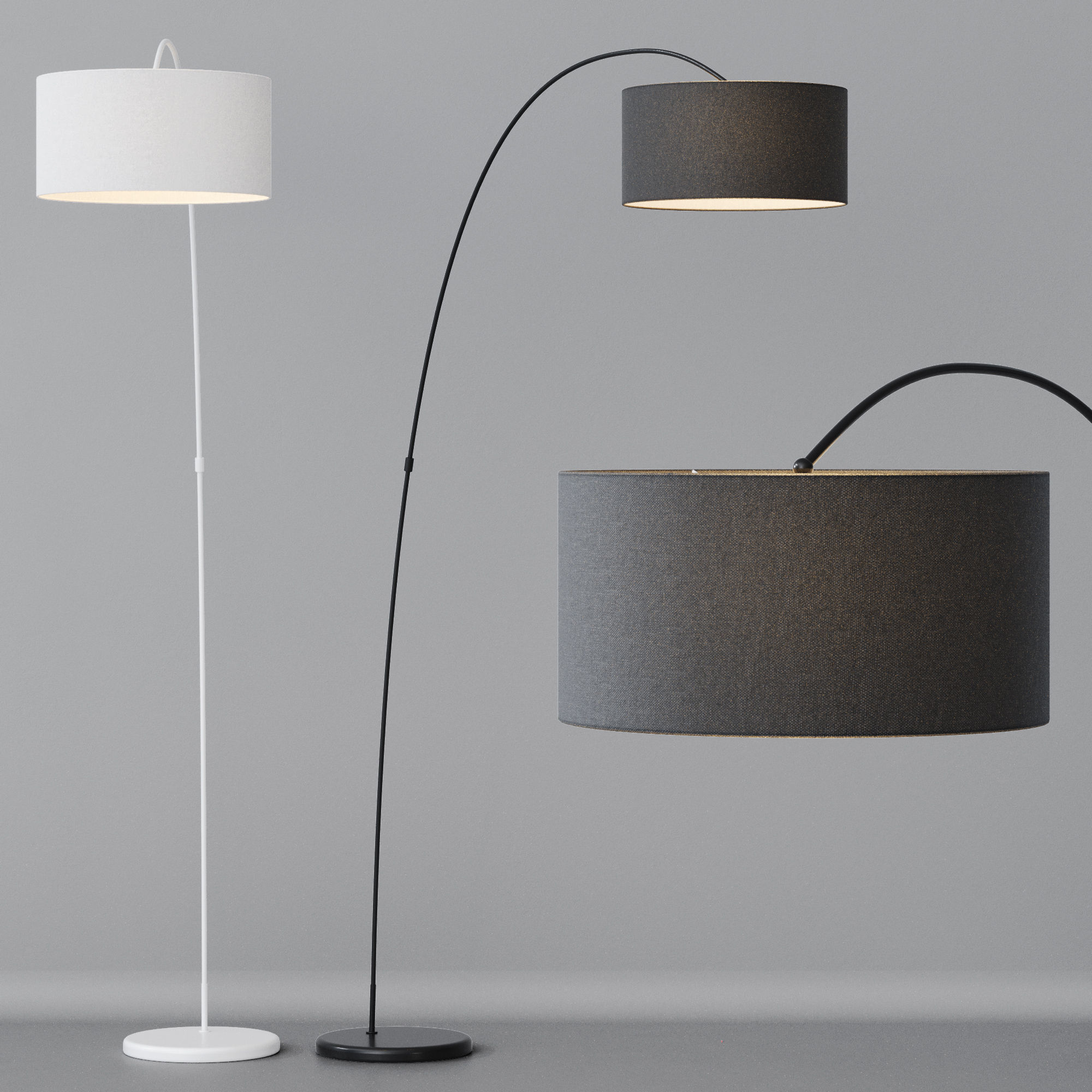 Floor lamp Faro Barcelona PAPUA 3D model_4