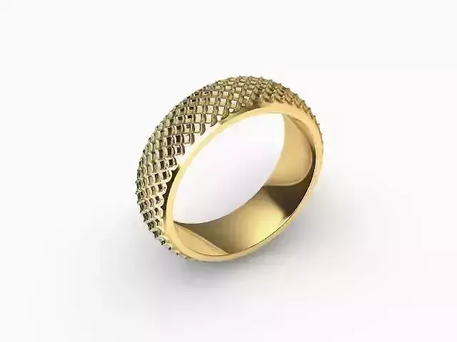diamond weave ring band US size 9  3D print model