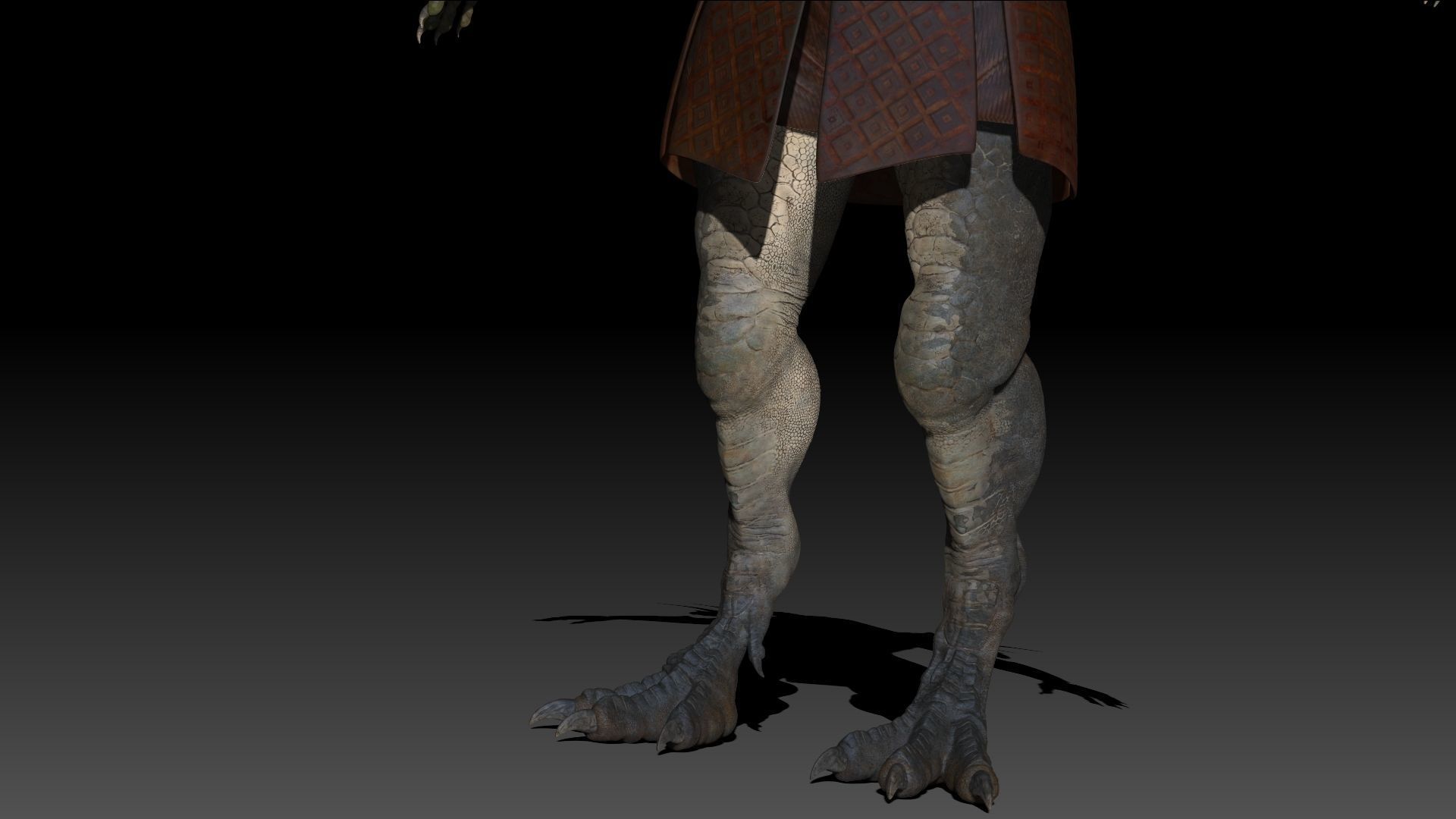 Theropod Rex Man Sculpt Project 3D model_17