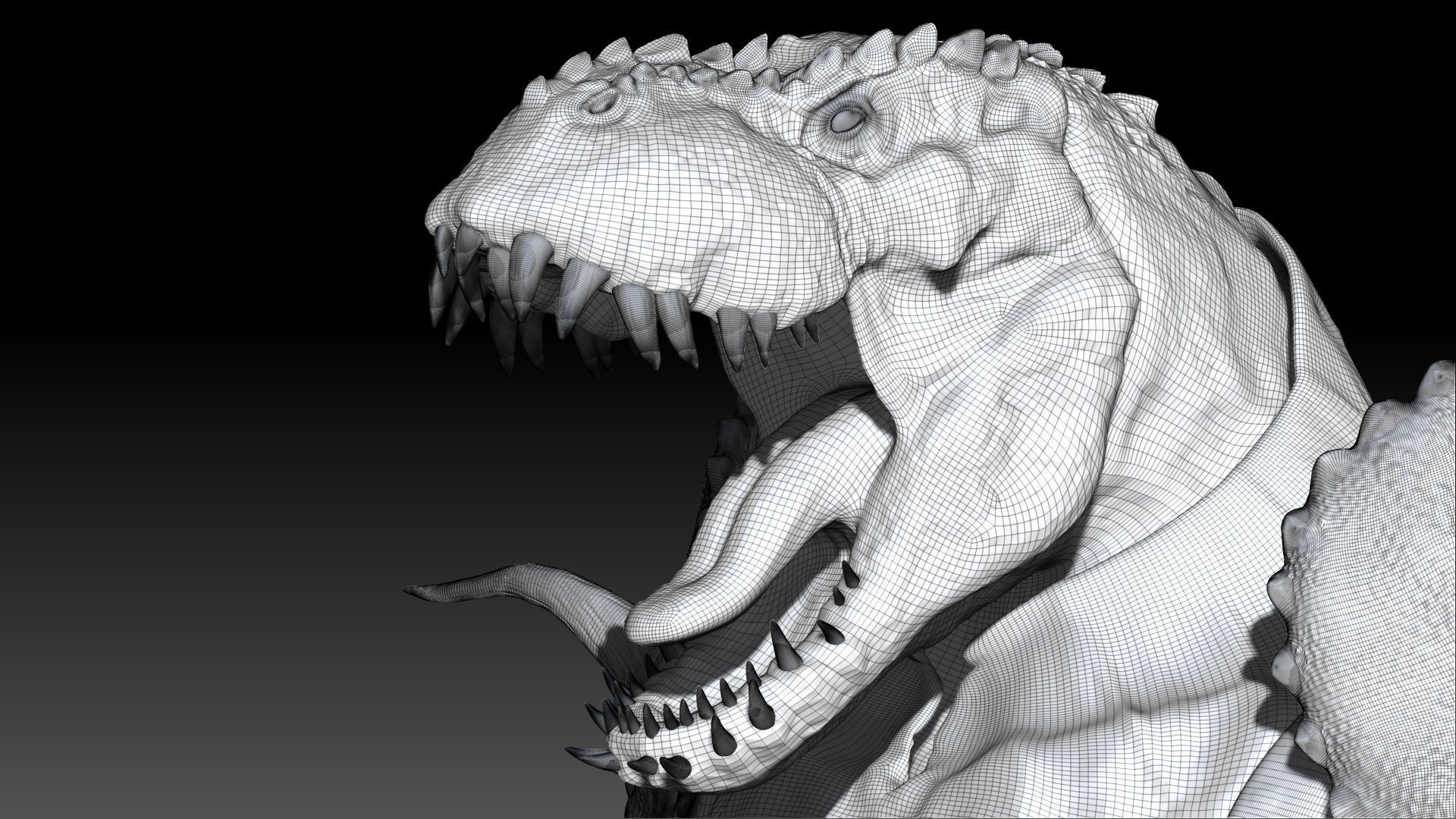 Theropod Rex Man Sculpt Project 3D model_20