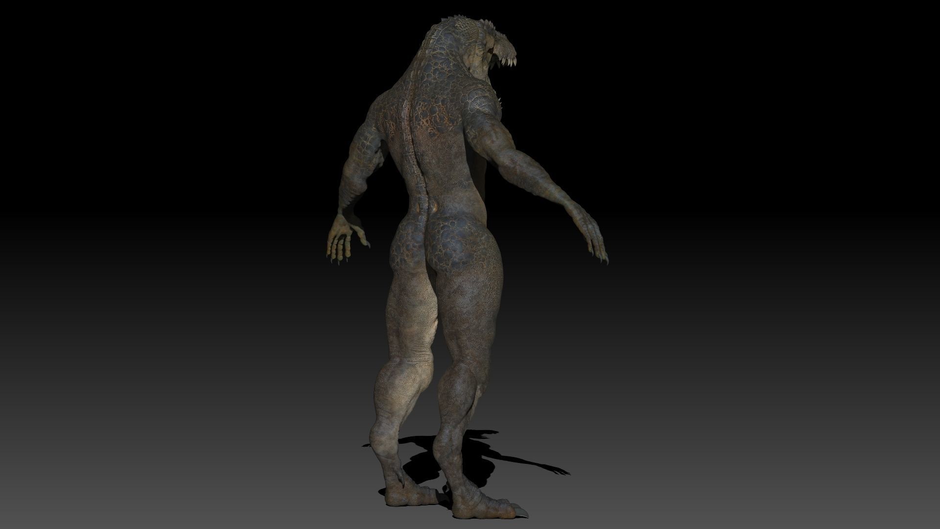 Theropod Rex Man Sculpt Project 3D model_7
