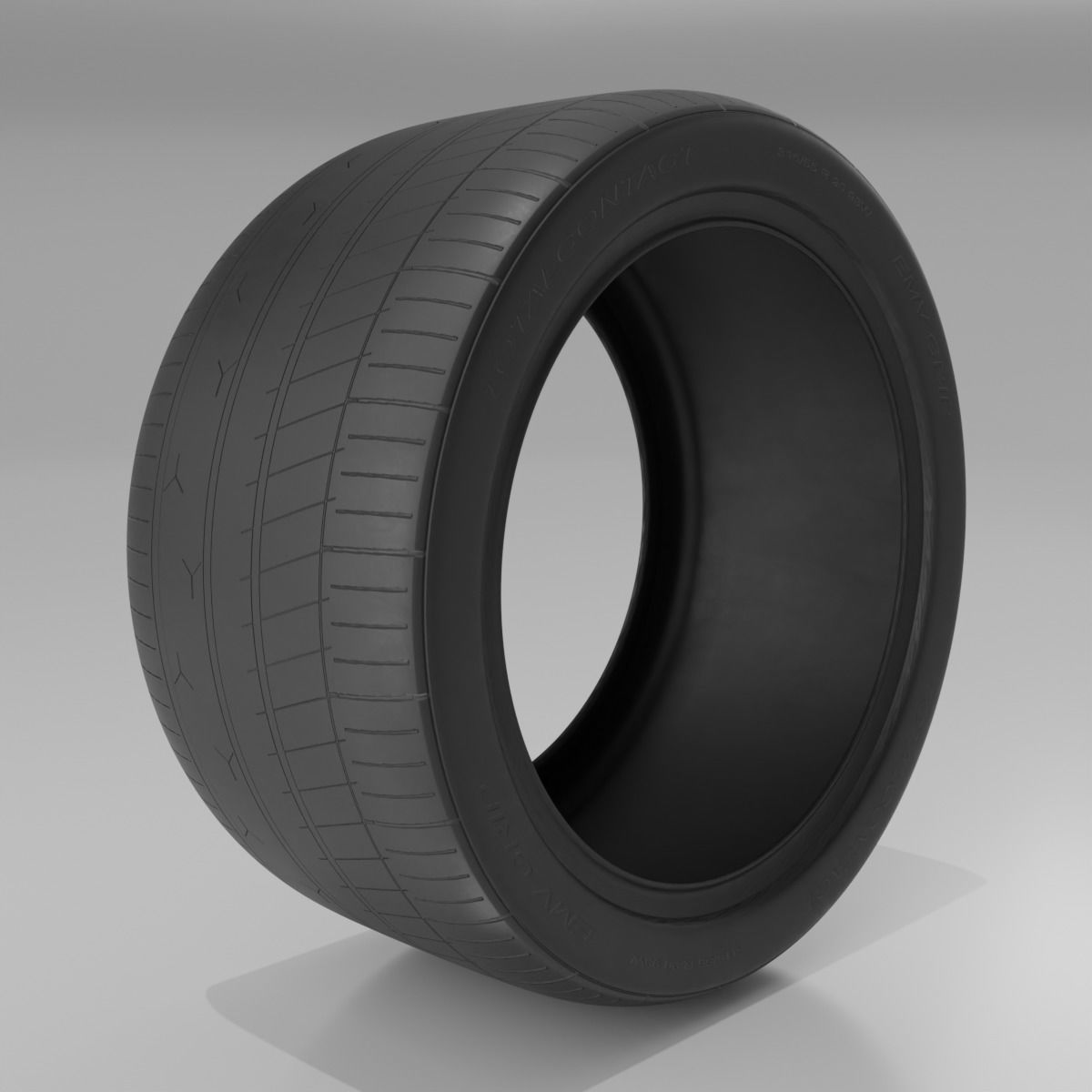 Sports Tire Low-poly 3D model_7