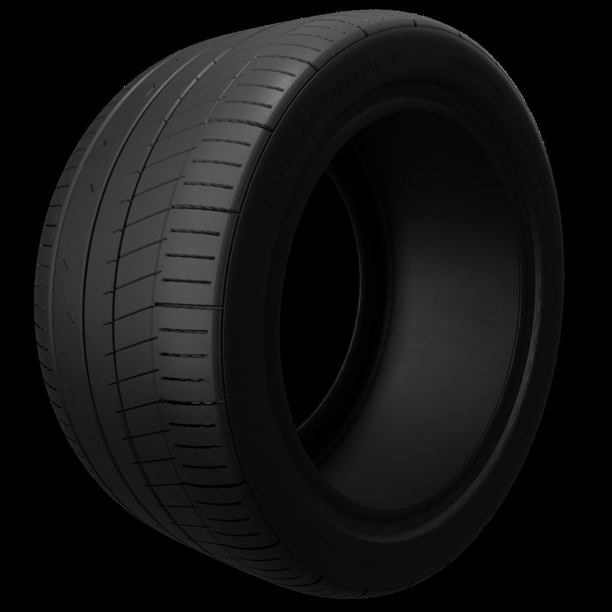 Sports Tire Low-poly 3D model_2
