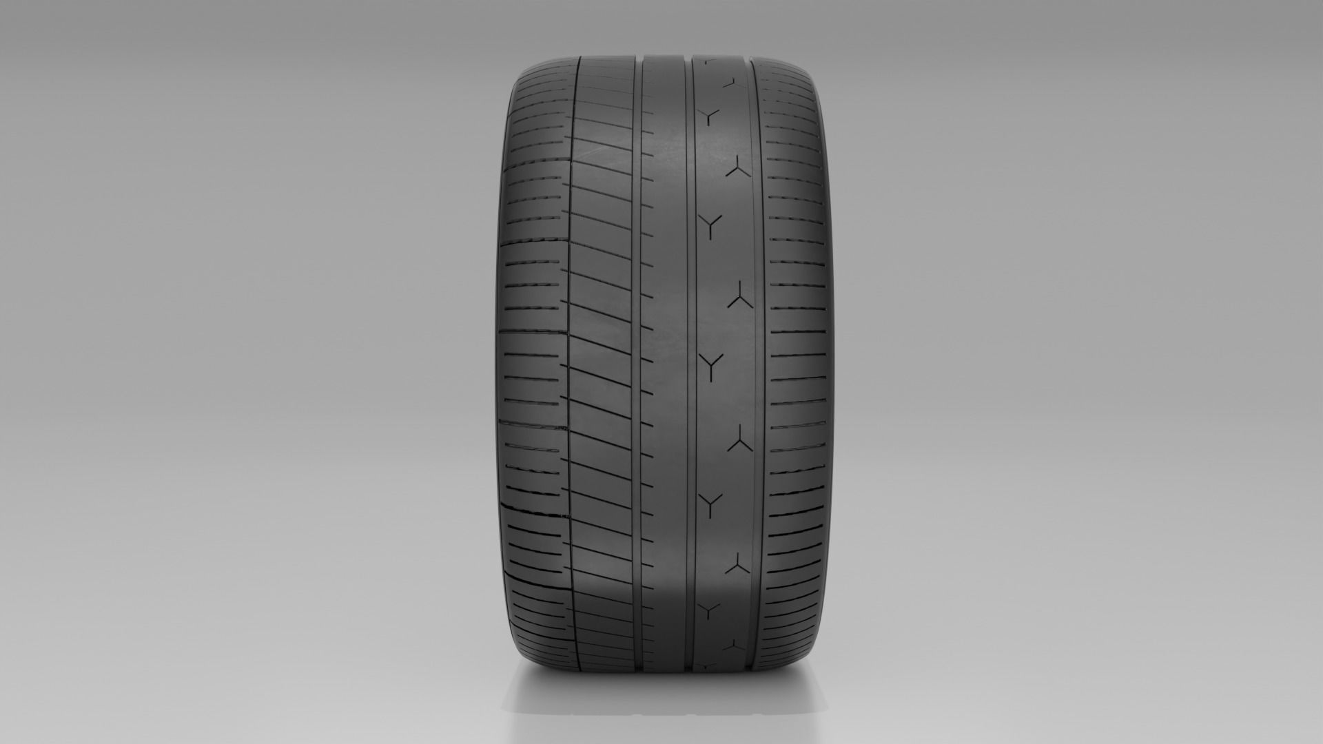 Sports Tire Low-poly 3D model_4