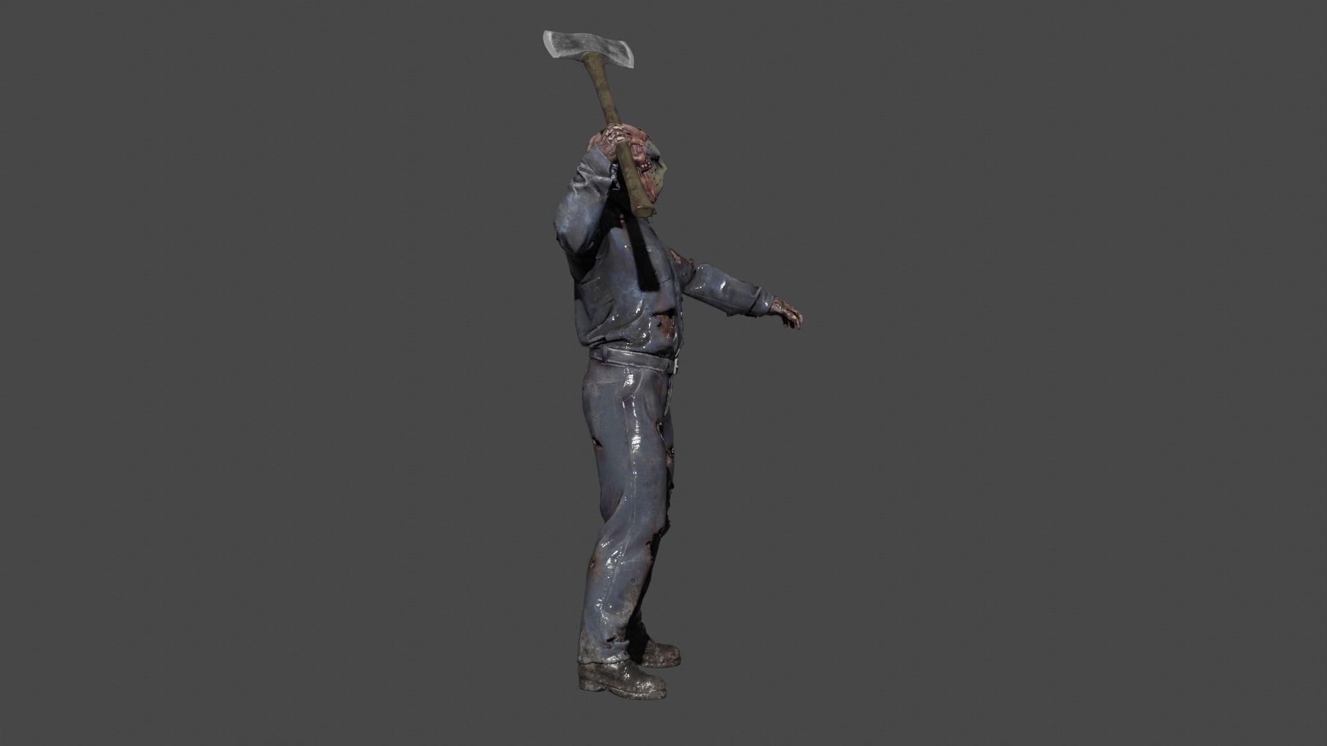 Jason Voorhees Low-poly 3D model_2