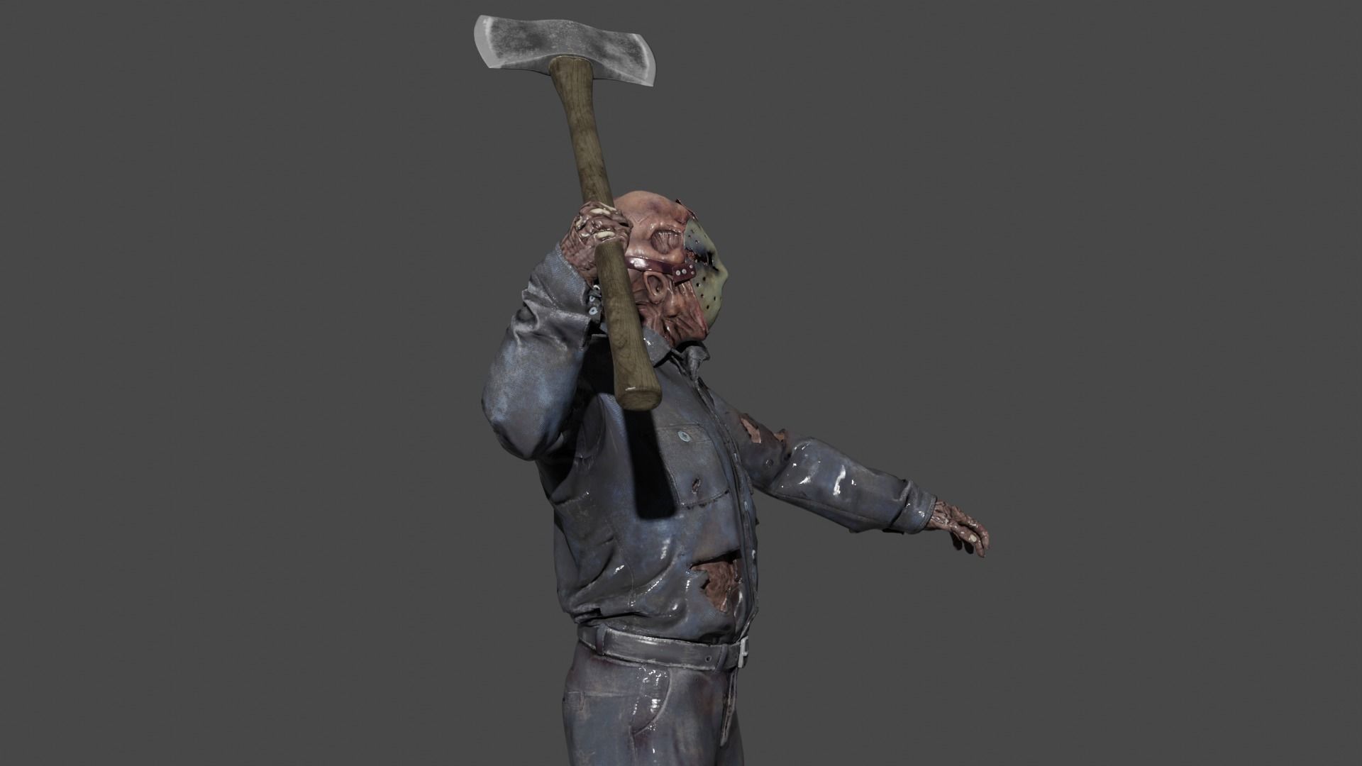 Jason Voorhees Low-poly 3D model_3