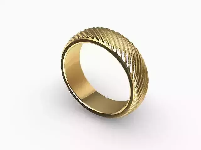 fluted ring band US size 10 3D print model