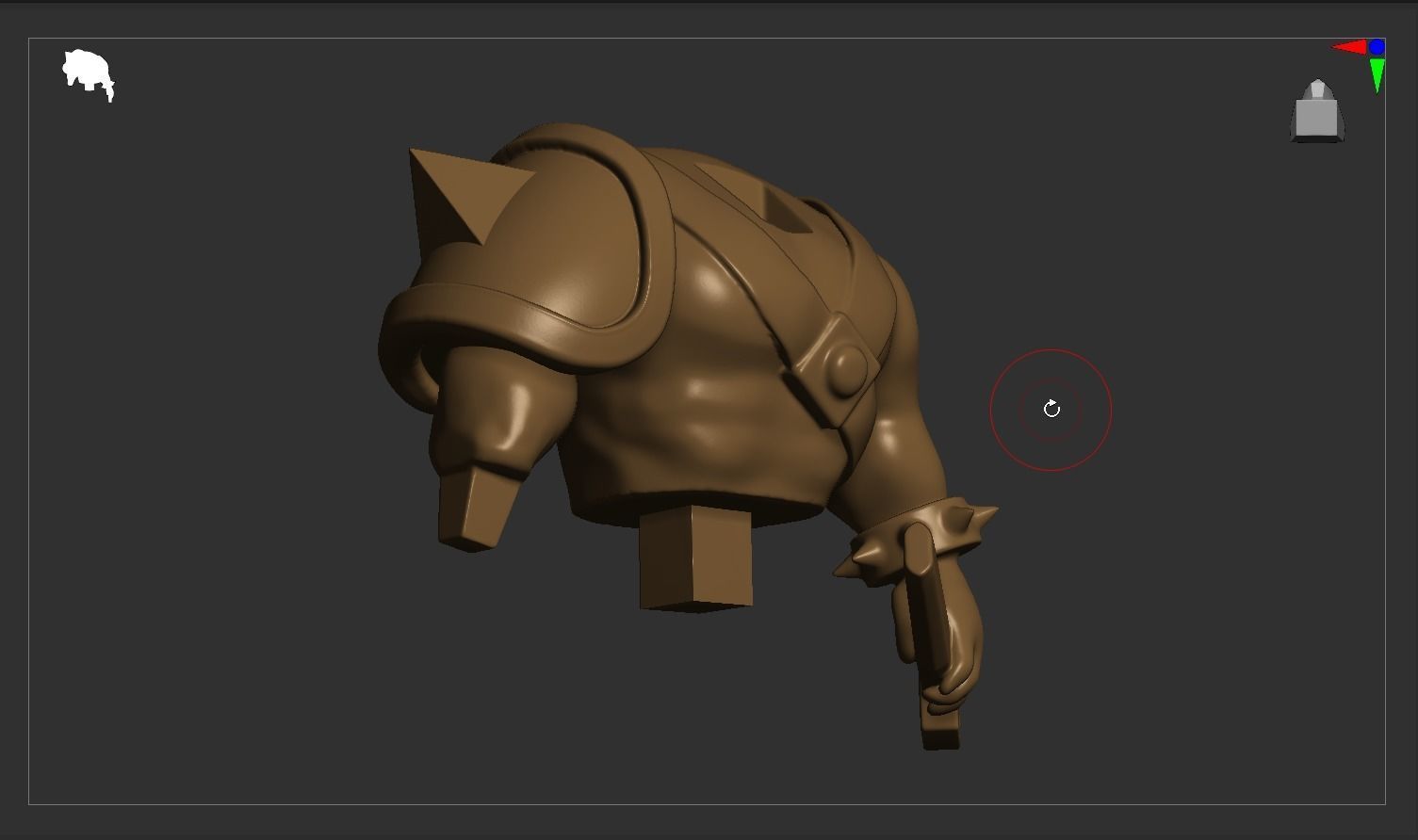 Barbarian king 3D print model_6